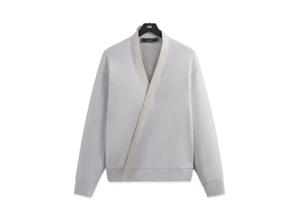 Kith Strauss Cross Front Cardigan "Light Heather Grey"