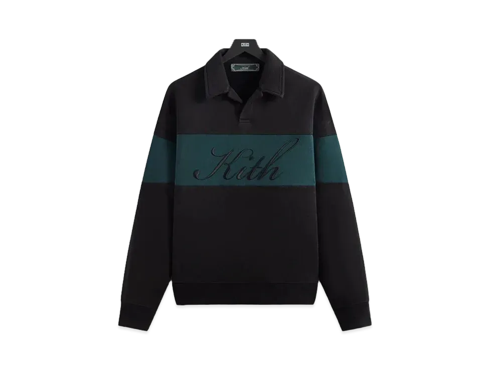 Kith Color-Blocked Nelson Collared Pullover "Black"