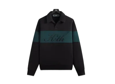 Kith Color-Blocked Nelson Collared Pullover "Black"