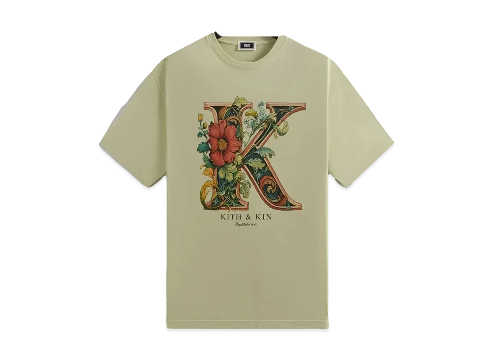 Kith Floral K Vintage Tee "Stoneware"