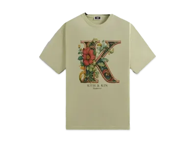 Kith Floral K Vintage Tee "Stoneware"