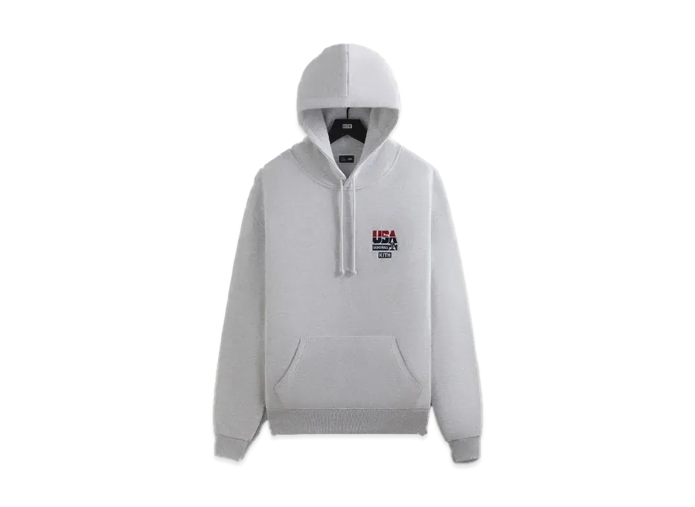 Kith x USA Basketball Vintage Nelson Hoodie "Light Heather Grey"