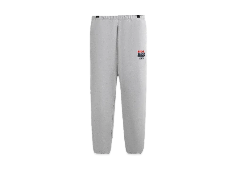 Kith x USA Basketball Vintage Nelson Sweatpant "Light Heather Grey"