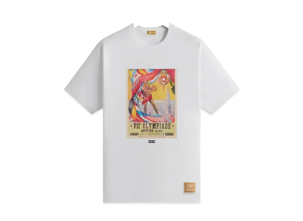 Kith x Olympics Heritage Antwerp 1920 Vintage Tee "White"