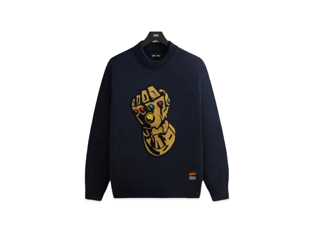 KITH x MARVEL Thanos Lewis Crewneck Sweater "Nocturnal"