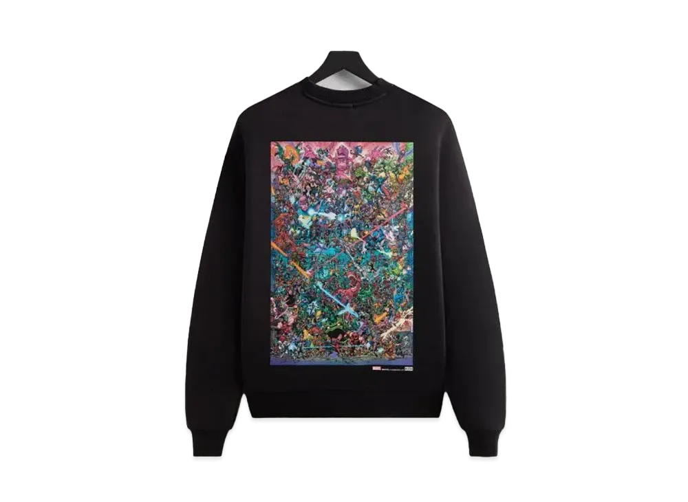 キス x マーベル ヴィラン クラシュ ヴィンテージ ネルソン クルーネック "ブラック"