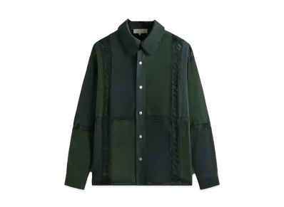 Kith Suede Combo Boxy Collared Overshirt "Stadium"