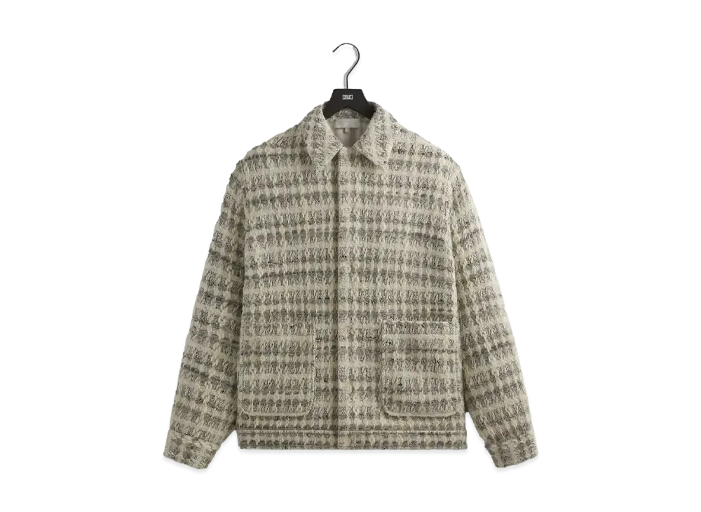 Kith Windowpane Tweed Boxy Collared Overshirt "Atrium"