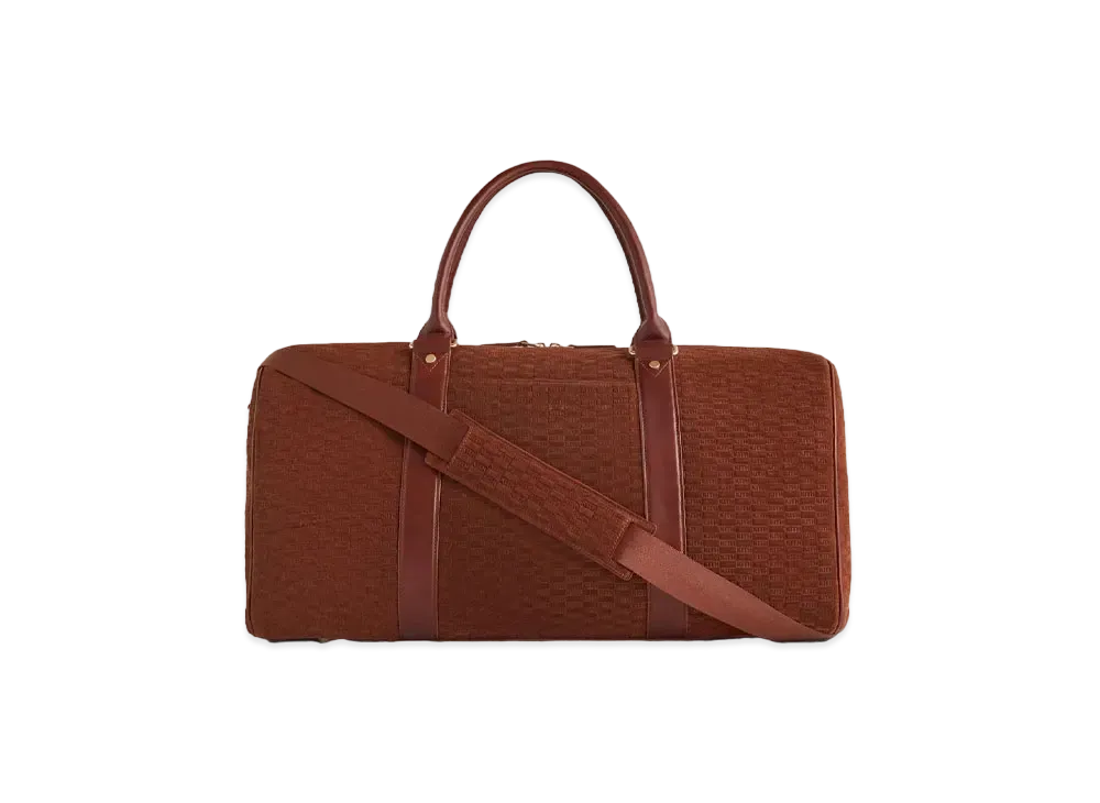 Kith Monogram Suede Duffle Bag "Walnut"