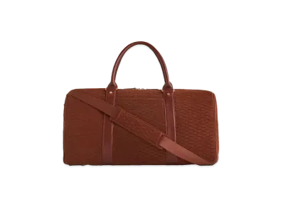 Kith Monogram Suede Duffle Bag "Walnut"