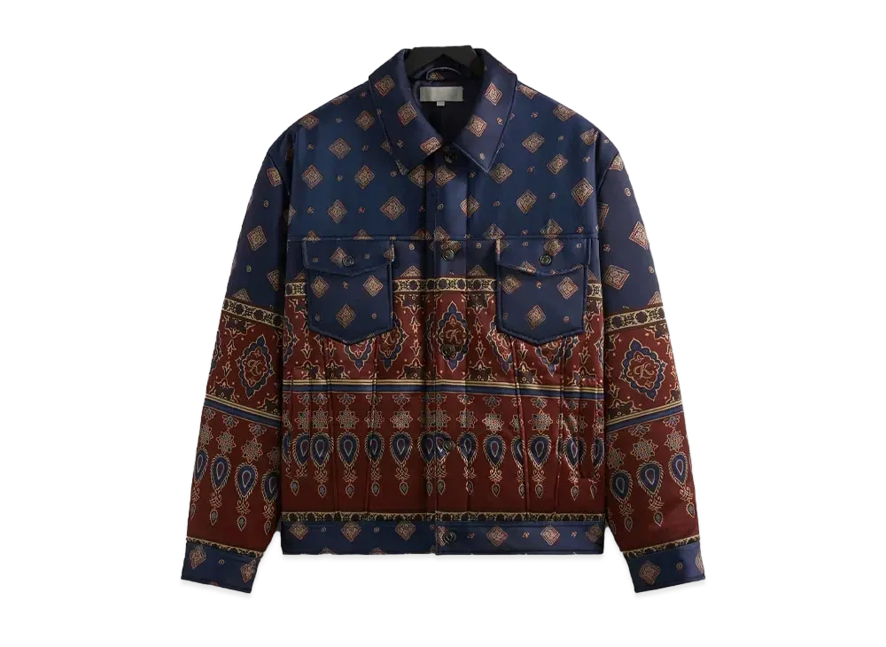 Kith Puffed Jase Satin Trucker Jacket "Rhone"