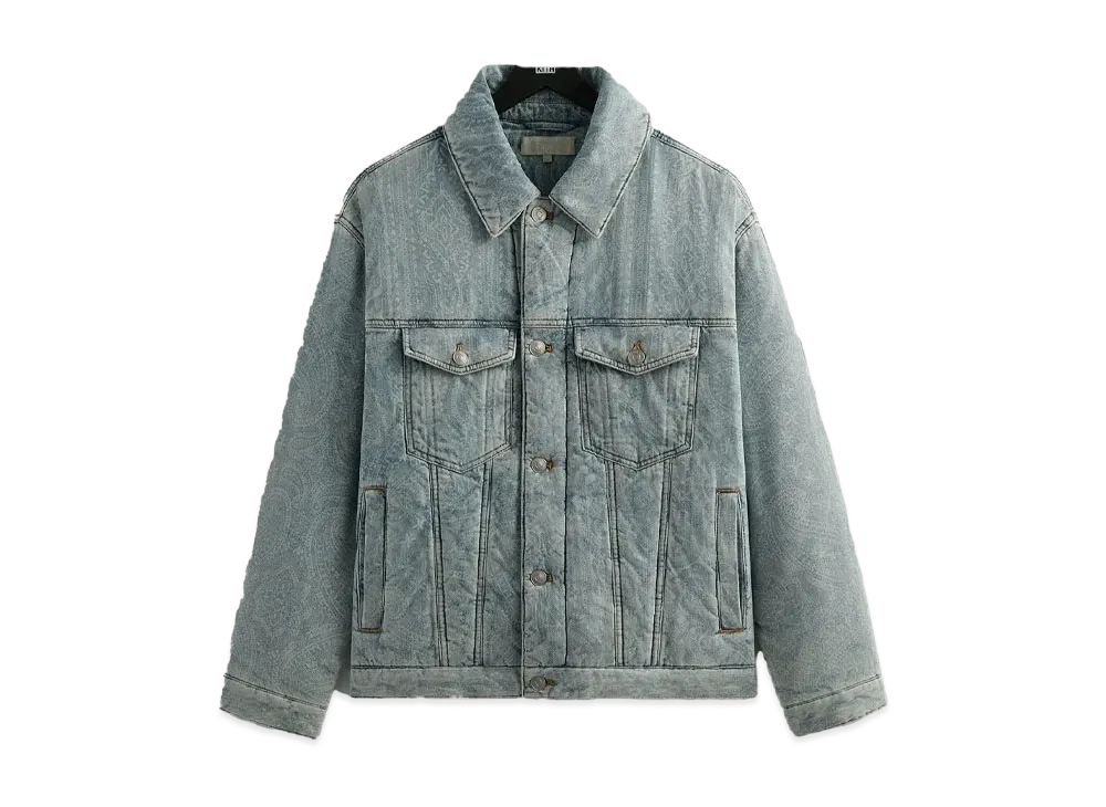 Kith Puffed Jase Paisley Denim Jacket "Light Indigo"