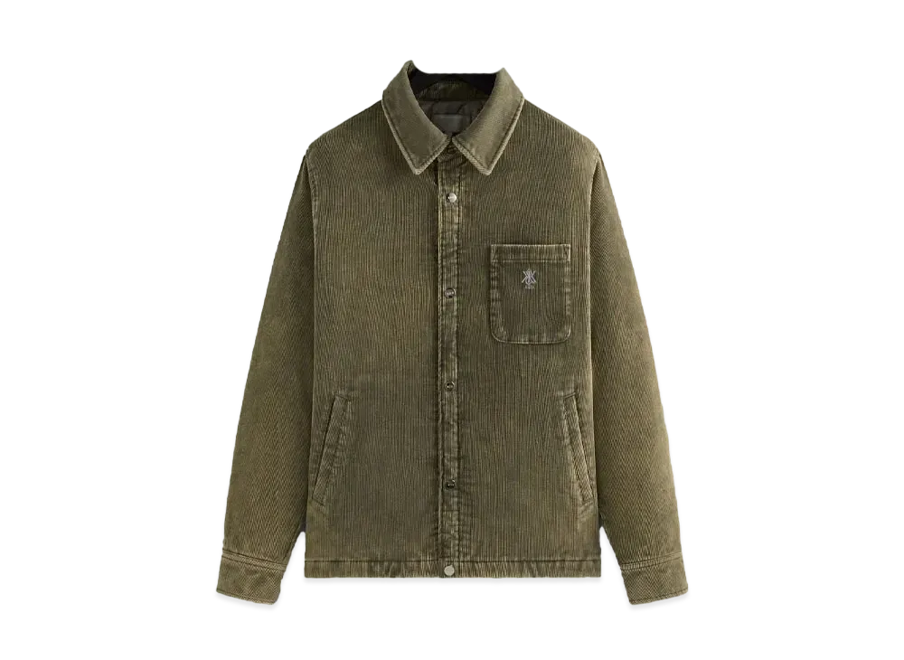 Kith Washed Corduroy Brixton Puffed Shirt Jacket "Mire"