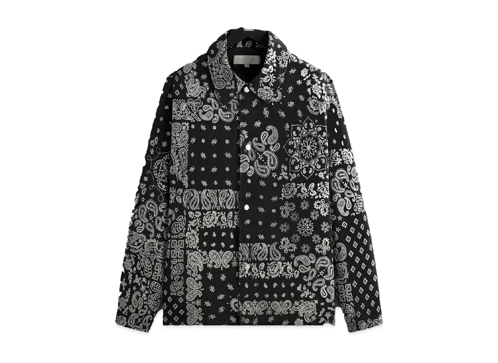 Kith Flocked Deconstructed Bandana Coaches Jacket "Black"