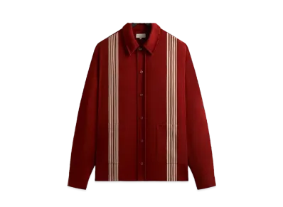 Kith Sueded Sateen Boxy Collared Overshirt "Almandine"