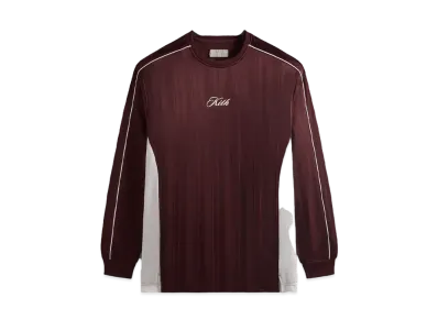 Kith Pinstripe Tricot Panelled Tee "Magma"