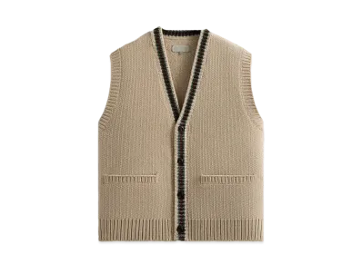 Kith Button Front Reuben Sweater Vest "Sandrift"