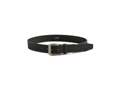 Kith Monogram Saffiano Leather Belt "Black"