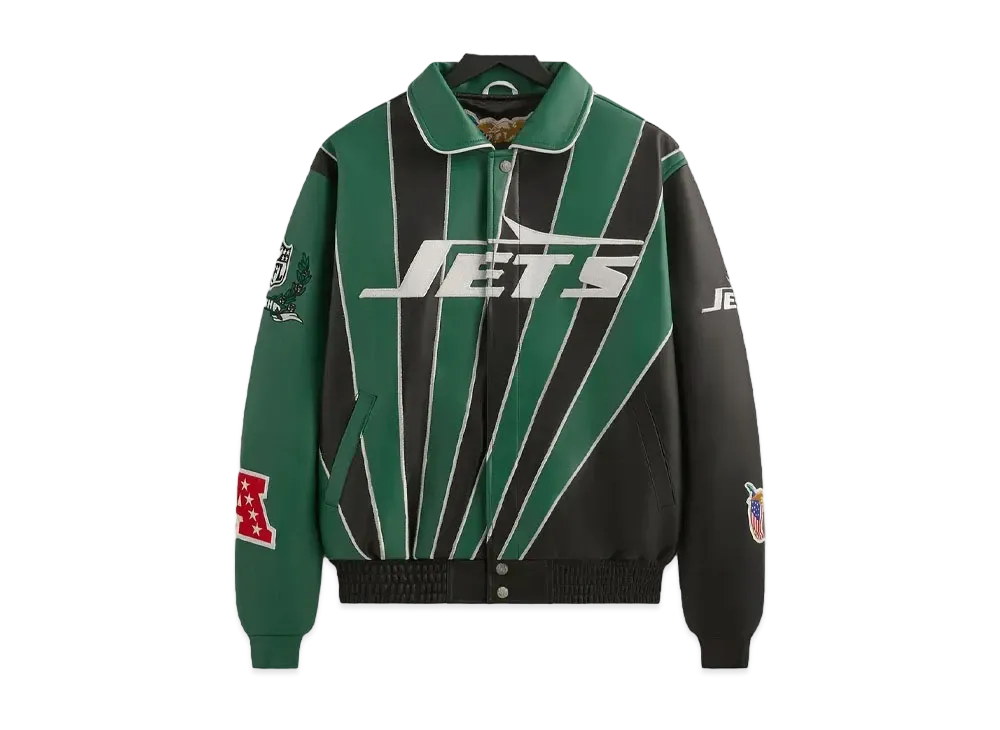 Kith x Jeff Hamilton x The NFL: Jets Leather Varsity Jacket PH "Multi"