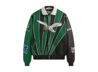 Kith x Jeff Hamilton x The NFL: Eagles Leather Varsity Jacket PH "Multi"