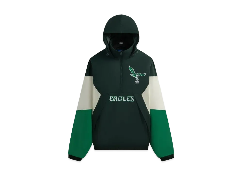 Kith & '47 For The NFL: Eagles Quarter Zip Anorak With Hood "Stadium"
