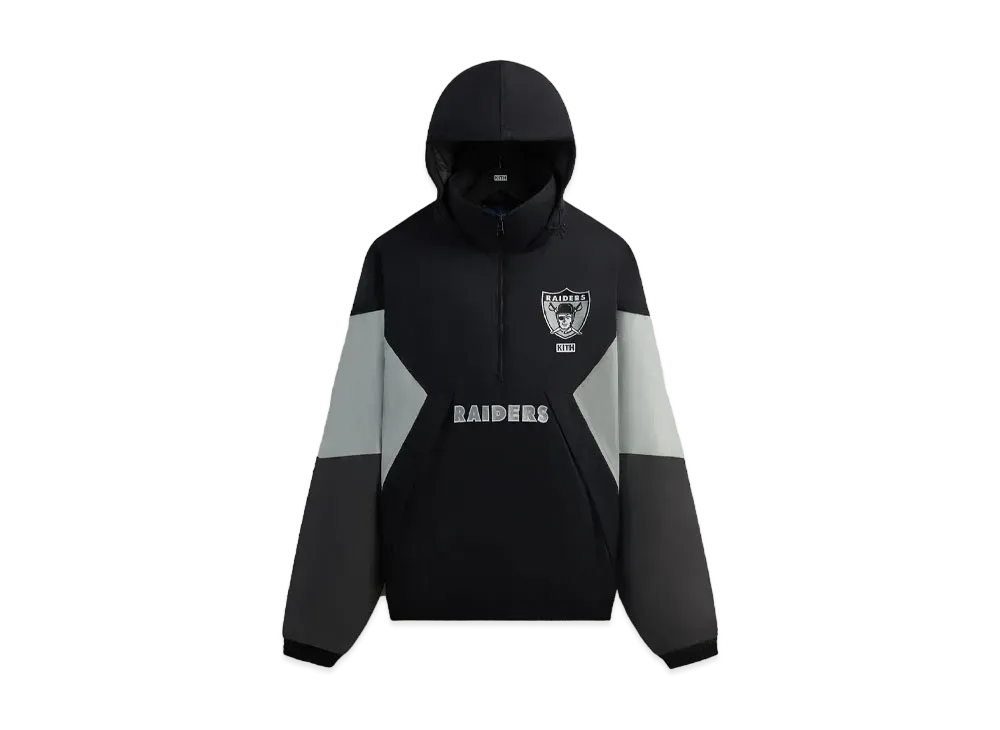 Kith & '47 For The NFL: Raiders Quarter Zip Anorak With Hood "Black"