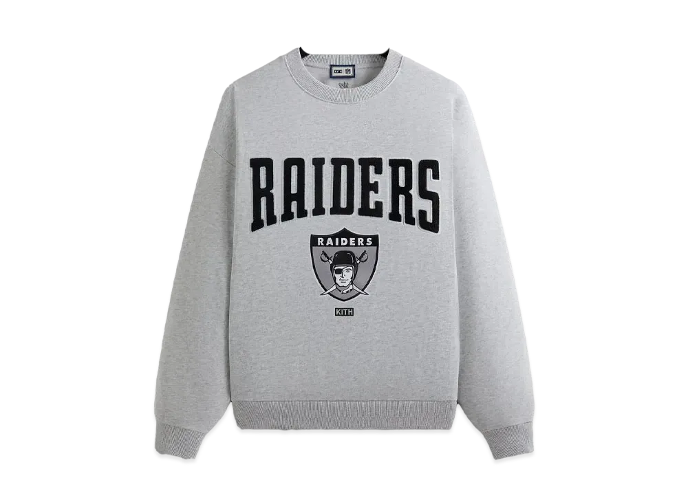 Kith & '47 For The NFL: Raiders Nelson Crewneck "Light Heather Grey"