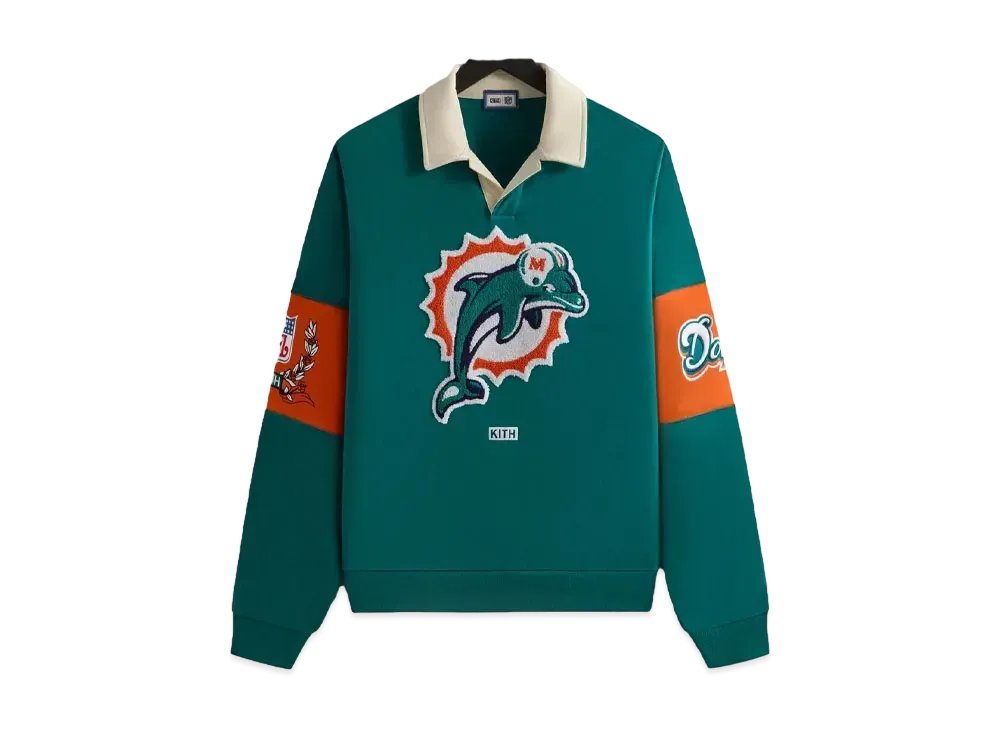 Kith & '47 For The NFL: Dolphins Nelson Collared Pullover "Center"