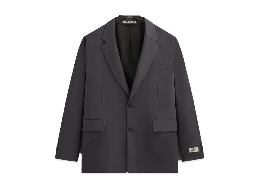 Kith 101 x Auralee Light Wool Max Gabardine Jacket "Gray Pinstripe"