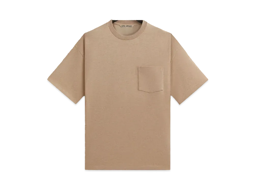 Kith 101 x Auralee Luster Plaiting Tee "Almond Heather"