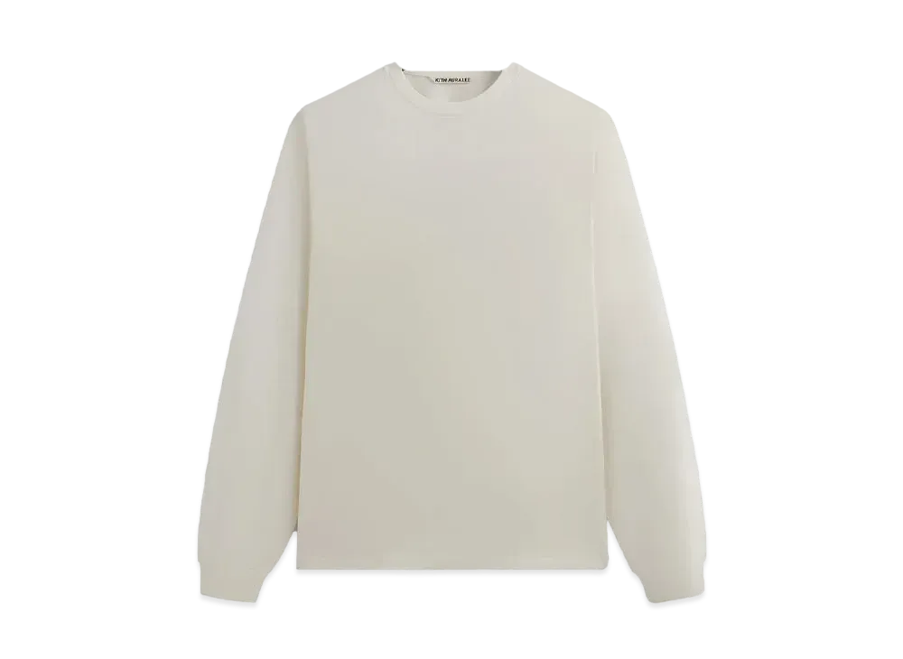 Kith 101 x Auralee Luster Plaiting Long Sleeve Tee "Tofu"