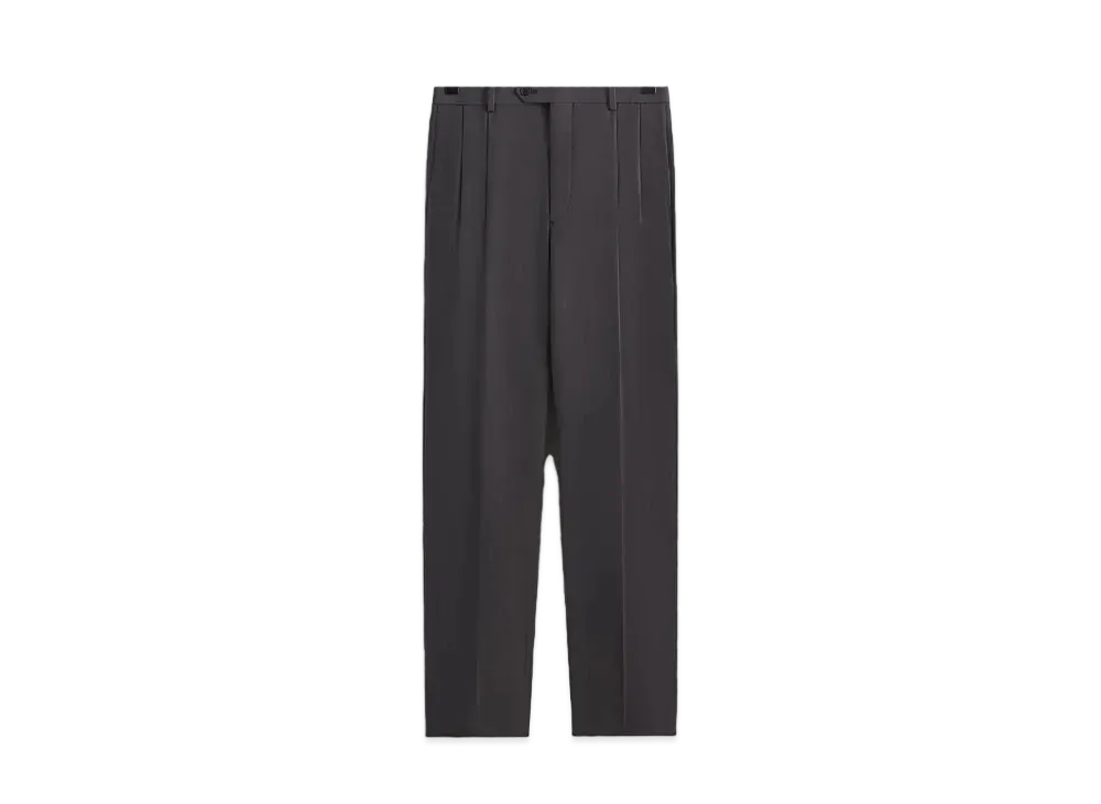 Kith 101 x Auralee Light Wool Max Gabardine Two-Tuck Slacks "Gray Pinstripe"