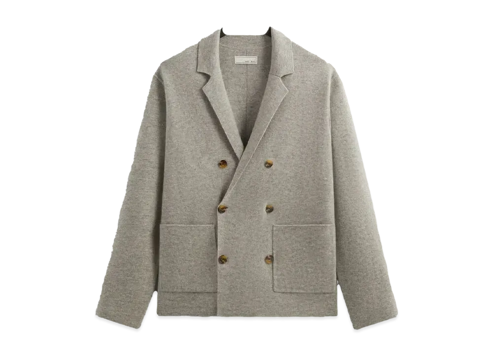 Kith &Kin Cashmere Raya Double Breasted Blazer "Medium Heather Grey"