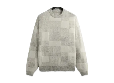 Kith Lewis Check Sweater "Light Heather Grey"