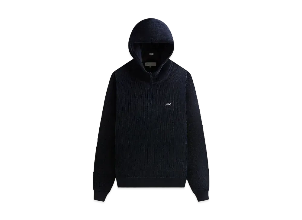 Kith Bonded Waffle Coleman Quarter Zip Hoodie "Nocturnal"