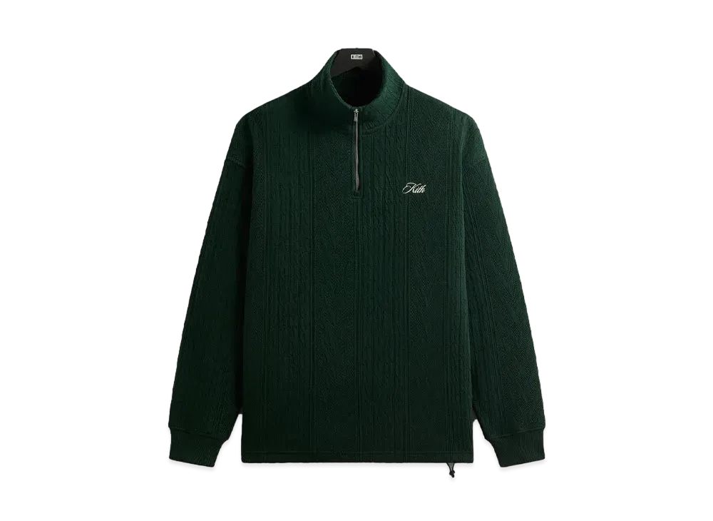Kith Cable Fleece Quarter Zip "Stadium"