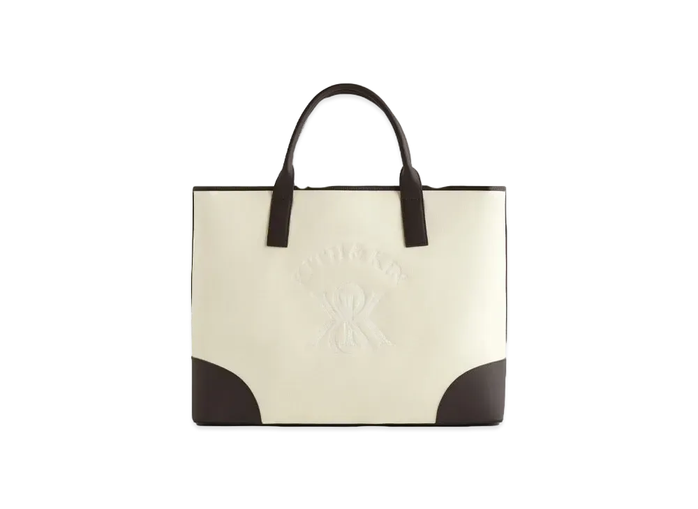 Kith Leather Trimmed Canvas Tote "Sandrift"