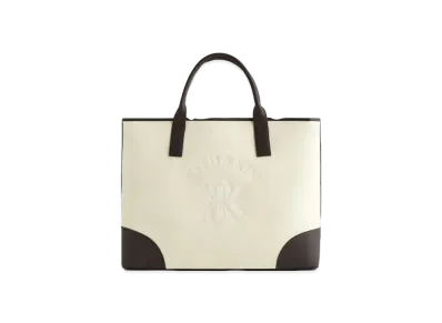 Kith Leather Trimmed Canvas Tote "Sandrift"