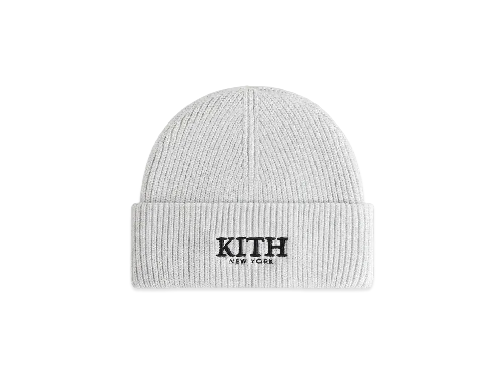 Kith Serif Mia Beanie "Light Heather Grey"