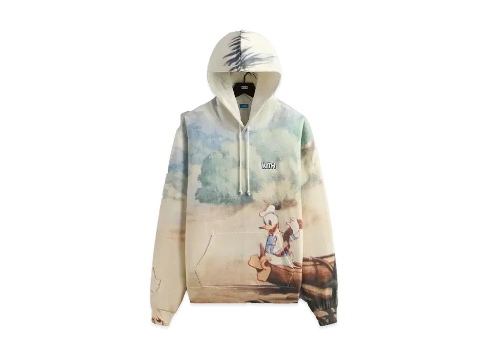 キス x ディズニー フォア ドナルドダック ハワイアン ヴィンテージ ネルソン フーディー "ホワイト"