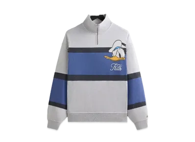 Kith x Disney For Donald Duck Quarter Zip Fleece Wyona Sweatshirt "Light Heather Grey"