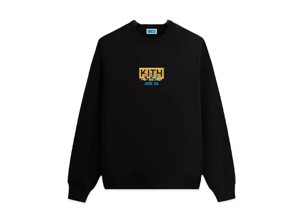 Kith x Disney For Donald Duck Triplets Vintage Nelson Crewneck "Black"