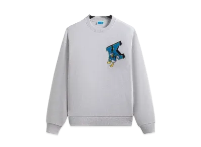 Kith x Disney For Donald Duck Varsity Vintage Nelson Crewneck "Light Heather Grey"