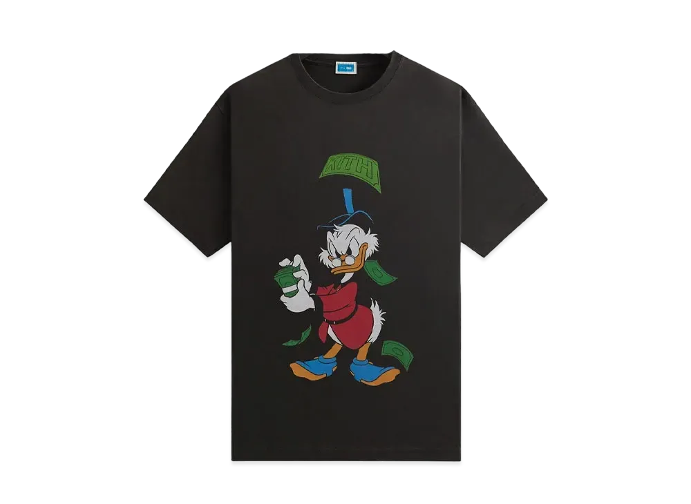 Kith x Disney For Donald Duck Scrooge Dollar Vintage Tee "Black"