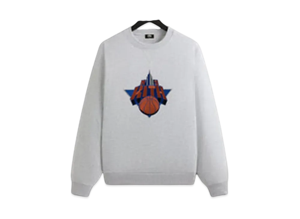 Kith x New York Knicks Empire Vintage Nelson Crewneck "Light Heather Grey"