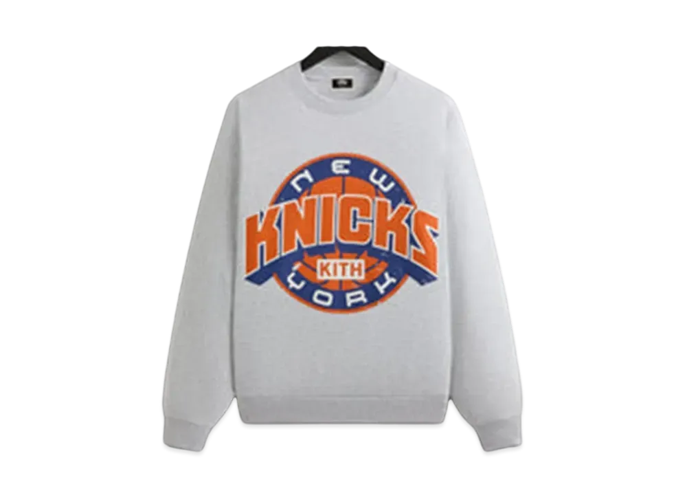 Kith x New York Knicks Showtime Vintage Nelson Crewneck "Light Heather Grey"