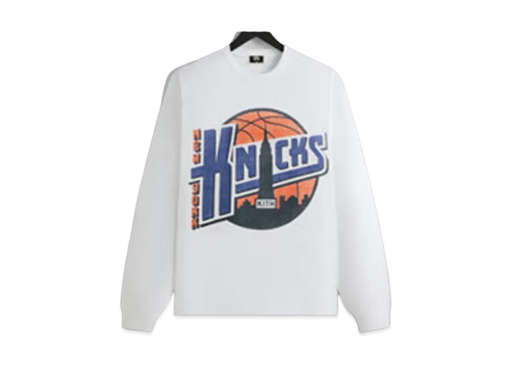 Kith x New York Knicks City Vintage Long Sleeve Tee "White"