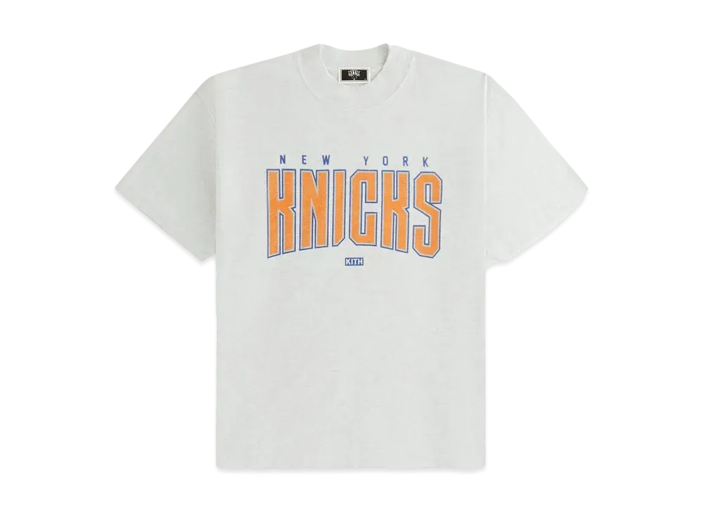 Kith Women x New York Knicks Arc Mockneck Tee "Light Healther Grey"