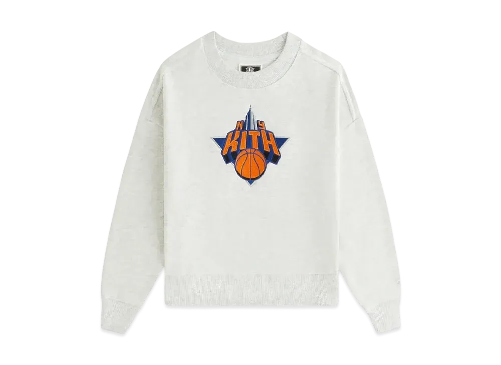 Kith Kids x New York Knicks Empire Nelson Crewneck "Light Heather Grey"