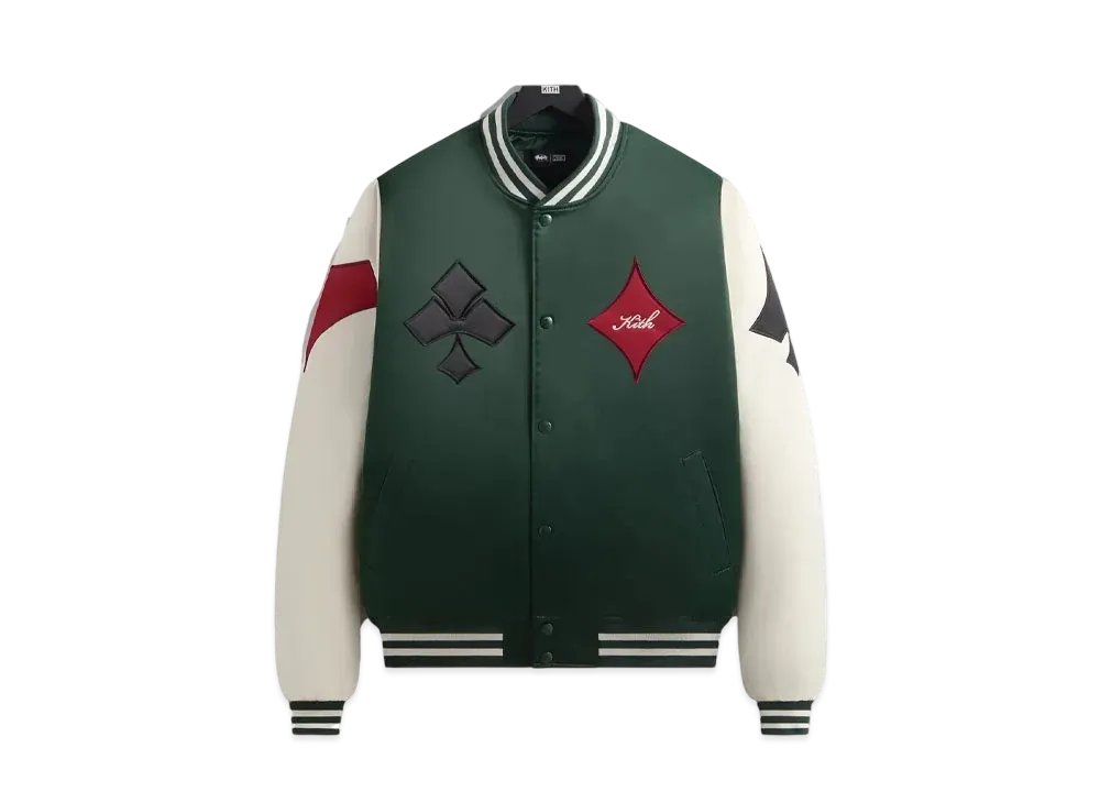 Kith x Batman Joker Satin Bomber Jacket "Ivy Green"